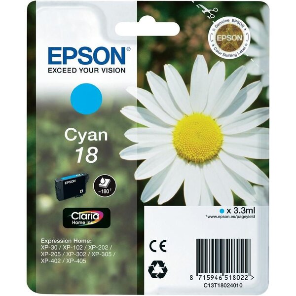 Cartouche d'encre epson paquerette 18 (cyan)