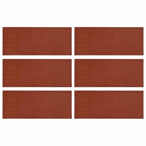 vidaXL Pierre de marchage 6 pièces Rouge 60 5 x 25 x 2 cm Caoutchouc