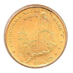 Mini médaille monnaie de paris 2007 - cathédrale notre-dame de rouen