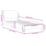 vidaXL Cadre de lit sans matelas gris 90x200 cm similicuir
