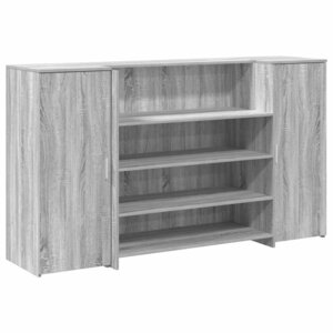 vidaXL Bureau de réception sonoma gris 180x50x103 5 cm bois ingénierie