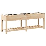 vidaXL Cache-pot de jardin avec étagère Beige 203.5 x 53 x 76.5 cm