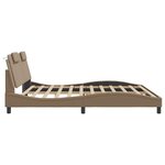 vidaXL Cadre de lit Viana sans matelas cappuccino 200x200 cm similicuir