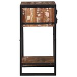 vidaXL Table d'appoint Multicolore 40x40x80 cm en bois récupéré