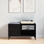 Cabinet d'enregistrement vidaXL Bois Noir 84 5x38x48 cm Bois d'ingénierie