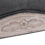 Banc banquette lin bois solide 110 x 38 x 48 cm gris foncé 02_0021225