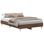 vidaXL Cadre de lit sans matelas chêne marron 135x190 cm