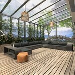 vidaXL Salon de jardin 11 Pièces avec coussins résine tressée gris