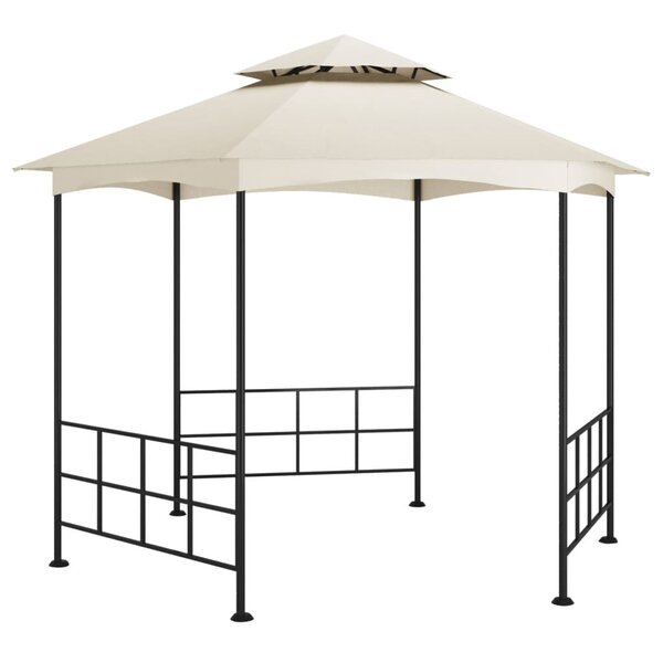 vidaXL Belvédère avec parois 3 1x2 7 m Crème