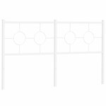 vidaXL Tête de lit métal blanc 160 cm