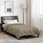 vidaXL Duvet d'hiver Gris clair 200 x 155 cm Microfibre