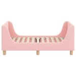 vidaXL Cadre de lit pour tout-petit avec tête de lit Rose 70 x 140 cm
