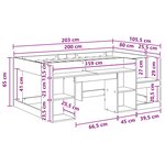 vidaXL Cadre de lit pour enfants avec rangement Chêne noir 80 x 200 cm