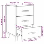 vidaXL Cabinet de chevet avec tiroir chêne artisanal 40 x 40 x 66 cm