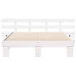 vidaXL Cadre de lit avec tiroir Blanc 150 x 200 cm bois