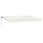 vidaXL Auvent Rétractable Crème 350 x 200 cm Polyester et métal
