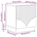 vidaXL Table de chevet 2 Pièces Chêne Sonoma 43 x 34 5 x 47 cm