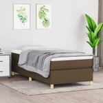 vidaXL Sommier à lattes de lit avec matelas Marron foncé 90x200 cm