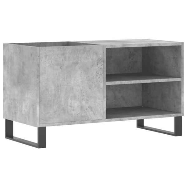 vidaXL Armoire à disques gris béton 85x38x48 cm bois d'ingénierie