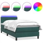 vidaXL Sommier à lattes de lit et matelas vert foncé 80x220 cm velours