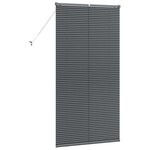 vidaXL Store de Fenêtre avec des rideaux Gris foncé Aluminium