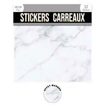 2 stickers carreaux de marbre 30 x 30 cm