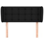 vidaXL Tête de lit avec oreilles Noir 93x23x78/88 cm Tissu