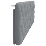 vidaXL Coussin de tête de lit gris clair 160 cm tissu