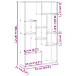 vidaXL Bibliothèque sonoma gris 72x20x120 cm bois d'ingénierie