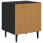 vidaXL Cabinet de chevet avec tiroir Chêne noir 40 x 35 x 47.5 cm