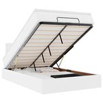 vidaXL Cadre de lit ottoman avec matelas blanc 120x190 cm similicuir