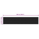 vidaXL Tapis de sol Noir 1 x 5 m Caoutchouc