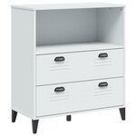 vidaXL Bibliothèque VIKEN blanc 80x40x90 cm bois d'ingénierie