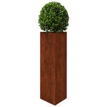 vidaXL Jardinière 30x26x75 cm acier corten
