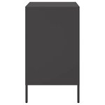 vidaXL Table de chevet noir 36x39x68 cm acier