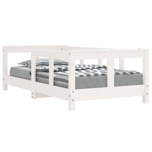 vidaXL Cadre de lit pour enfant blanc 70x140 cm bois de pin massif
