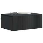 vidaXL Cabinet de chevet mural 2 Pièces Noir 49 x 34 5 x 20 cm