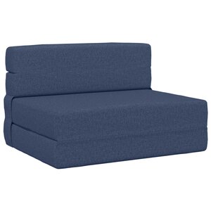 vidaXL Canapé-lit pliable Bleu 70 x 72 x 60 cm Tissu