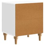 vidaXL Cabinet de chevet 2 Pièces Blanc brillant 43 x 34 5 x 50 cm