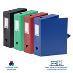 Lot de 6 boites de classement et archivage grande capacité - Dos de 8 cm