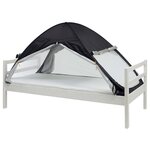 DERYAN Tente-lit avec moustiquaire escamotable 200x90x110 cm Noir