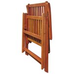 vidaXL Chaises pliables de jardin lot de 4 Bois d'acacia solide