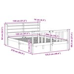 vidaXL Cadre de lit avec tête de lit sans matelas 120x200 cm