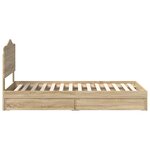 vidaXL Lit de Rangement Chêne Sonoma 75 x 190 cm Bois d'ingénierie