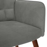vidaXL Chaise de relaxation Gris foncé Velours