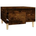 vidaXL Table basse chêne fumé 55x55x36 5 cm bois d'ingénierie