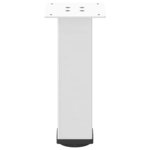 vidaXL Pieds de table basse 4 pièces Blanc 30-32 cm Acier