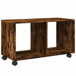 vidaXL Armoire roulante chêne fumé 72x33x42 5 cm bois d'ingénierie