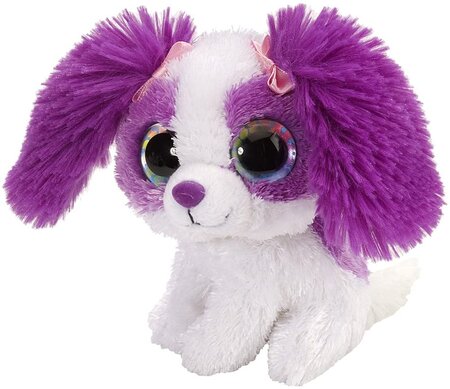 Peluche Épagneul Chien De 13 Cm Violet Blanc