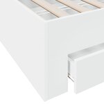 vidaXL Cadre de lit avec tiroirs blanc 90x190 cm bois d'ingénierie